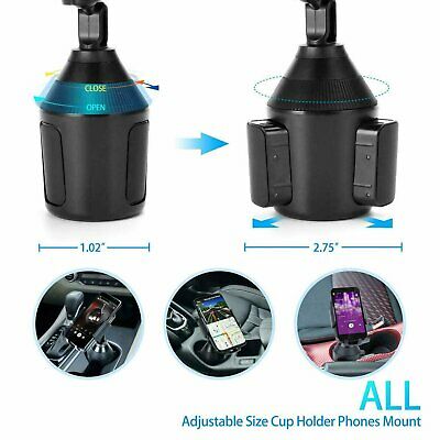 Universal 360° Adjustable Phone Mount Car Cup Holder Stand Cradle For Cell Phone